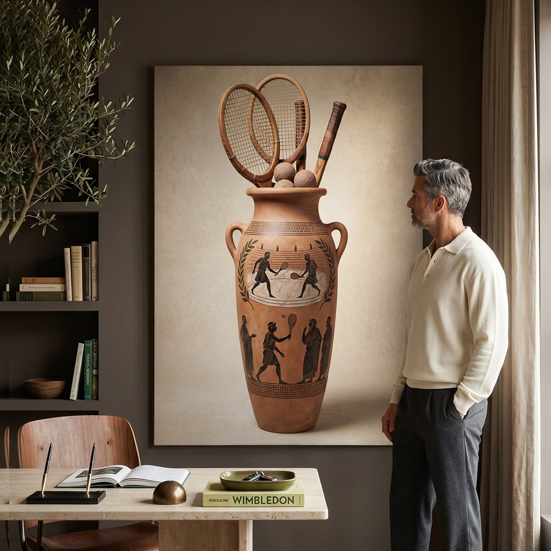 Greek Tennis Vase