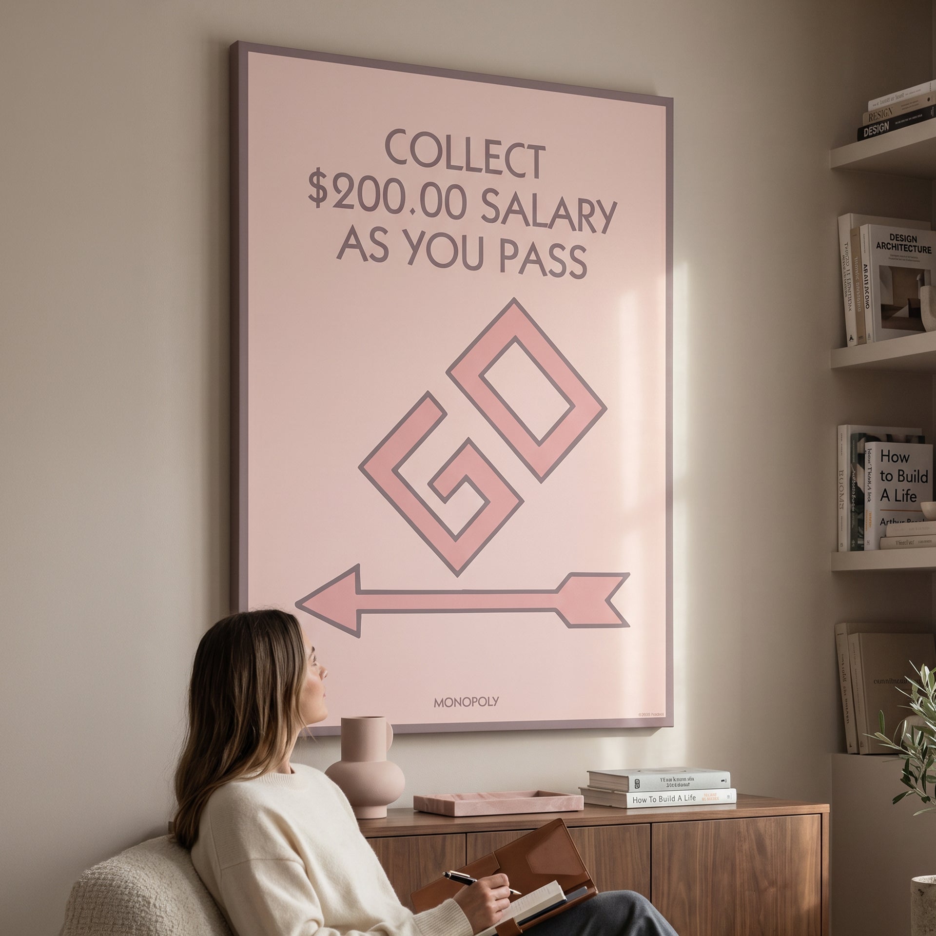 Monopoly - Collect $200 - Pastel