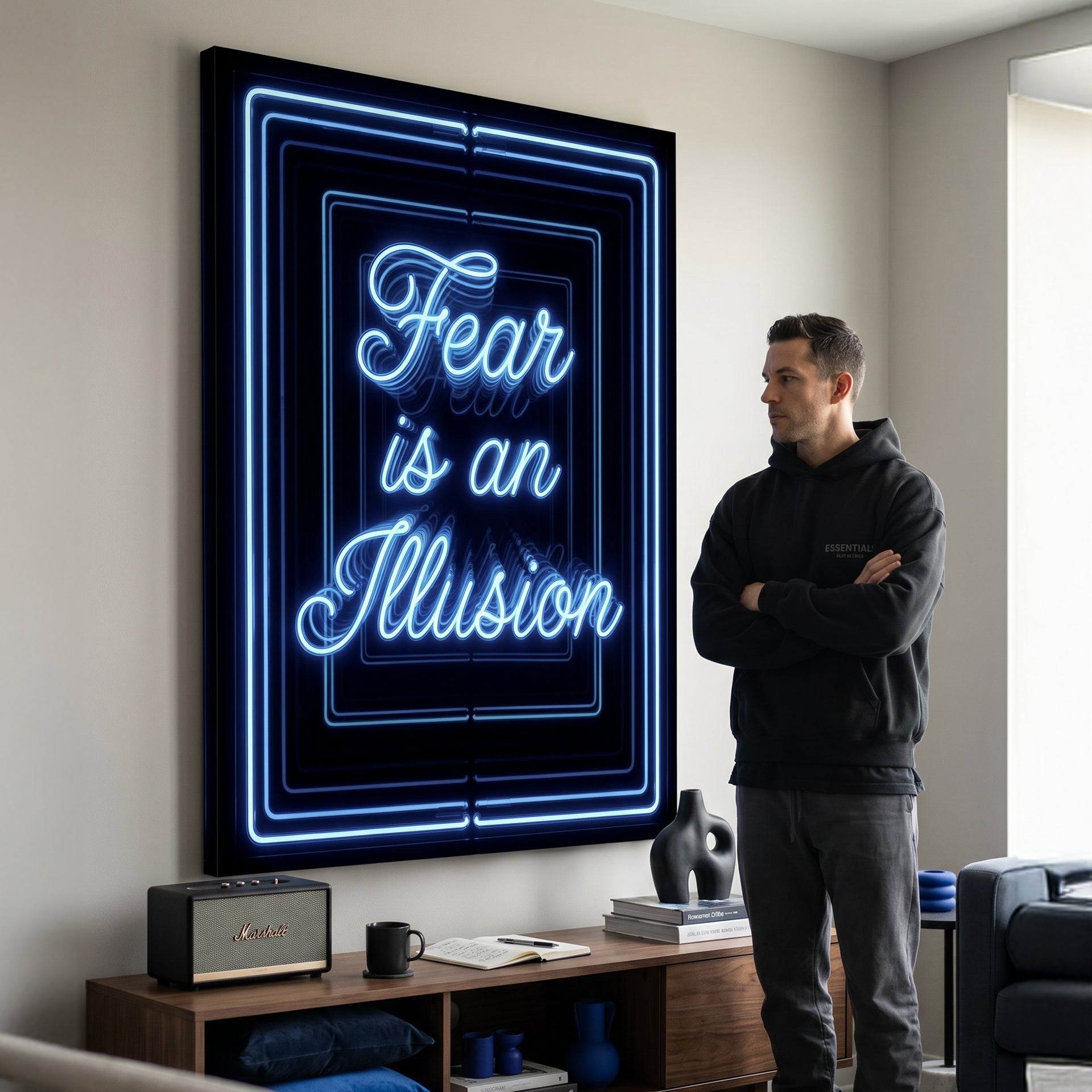 Fear Is An Illusion - Neon Blue