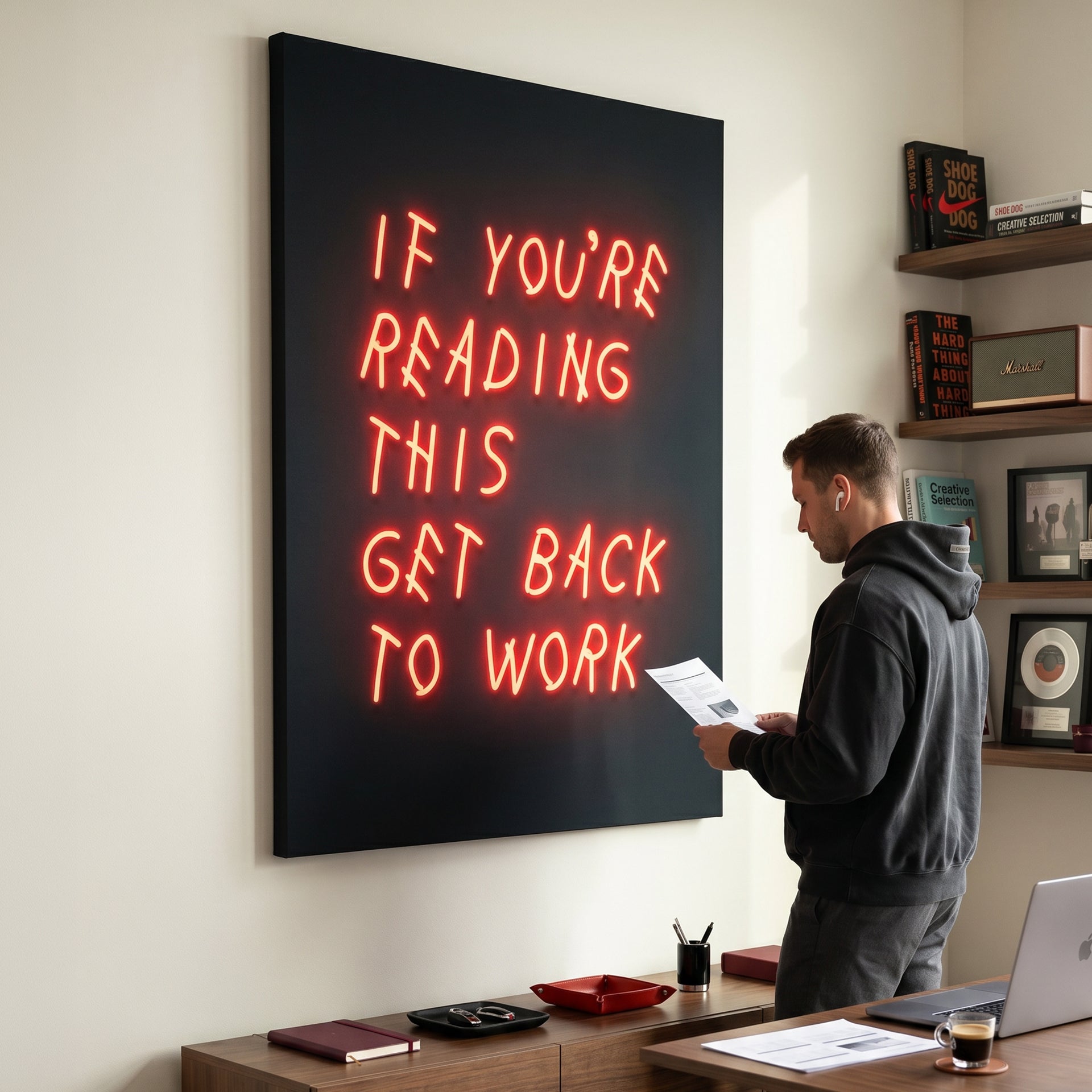 Get Back to Work - Neon Red