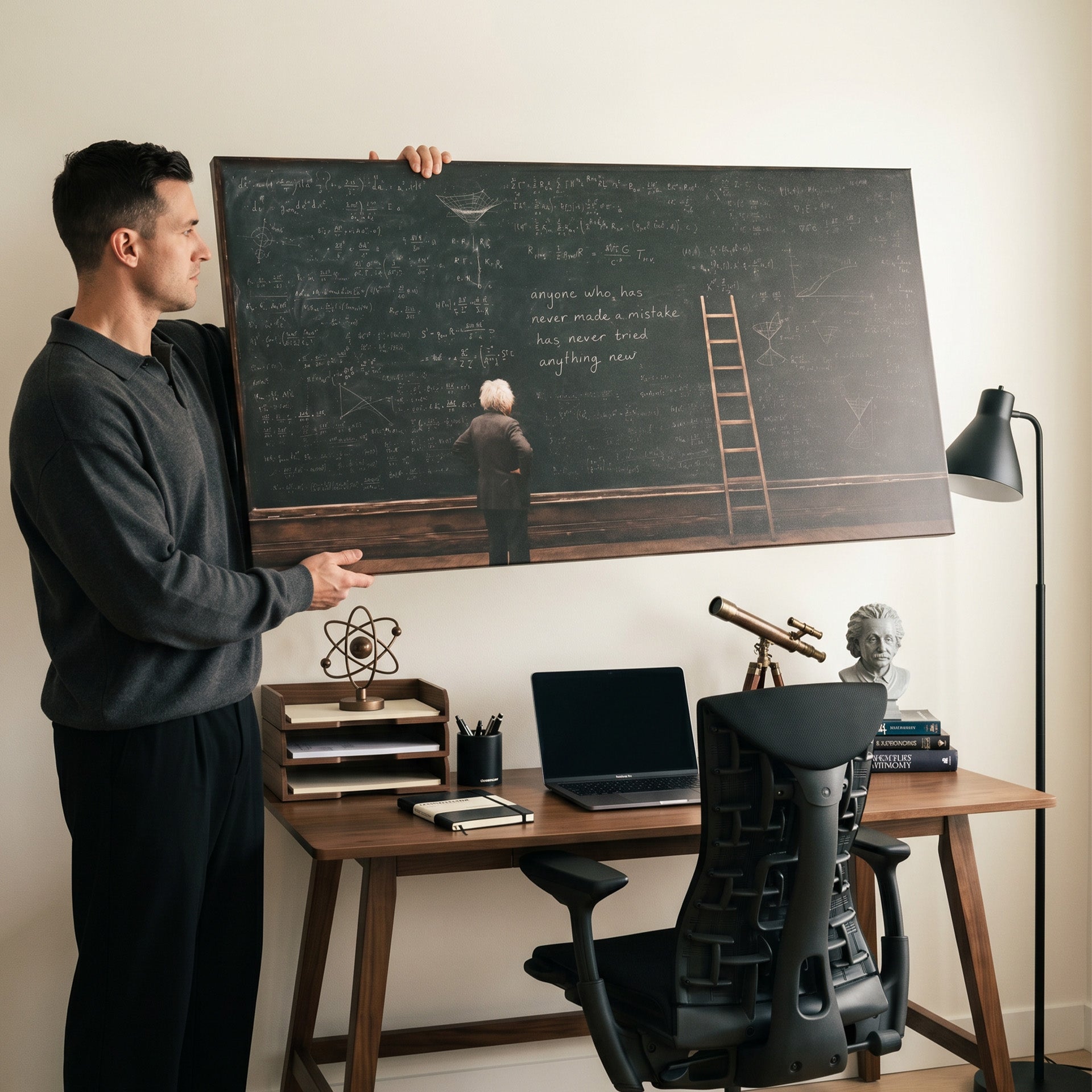 Einstein Chalkboard