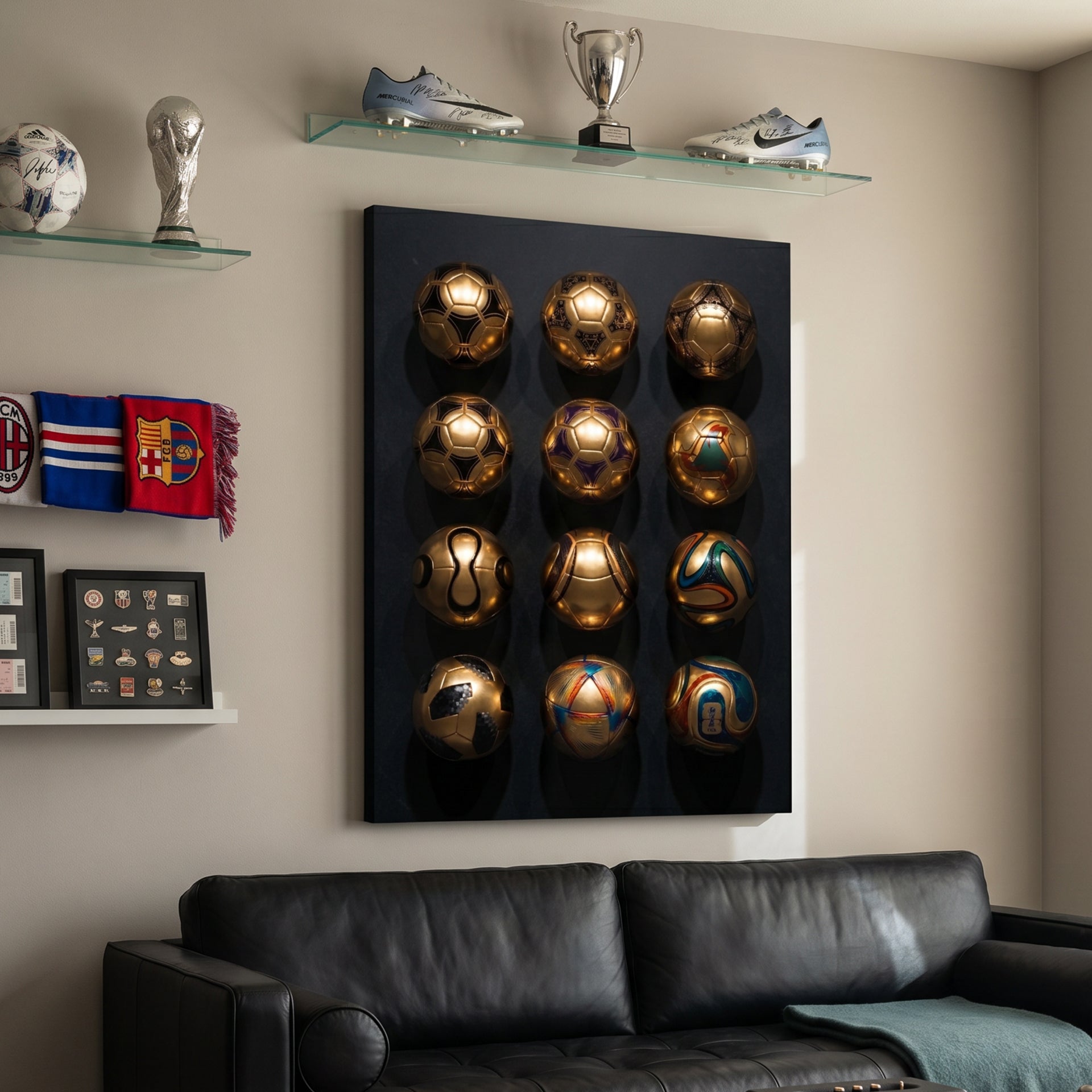 World Ball Wall Gold