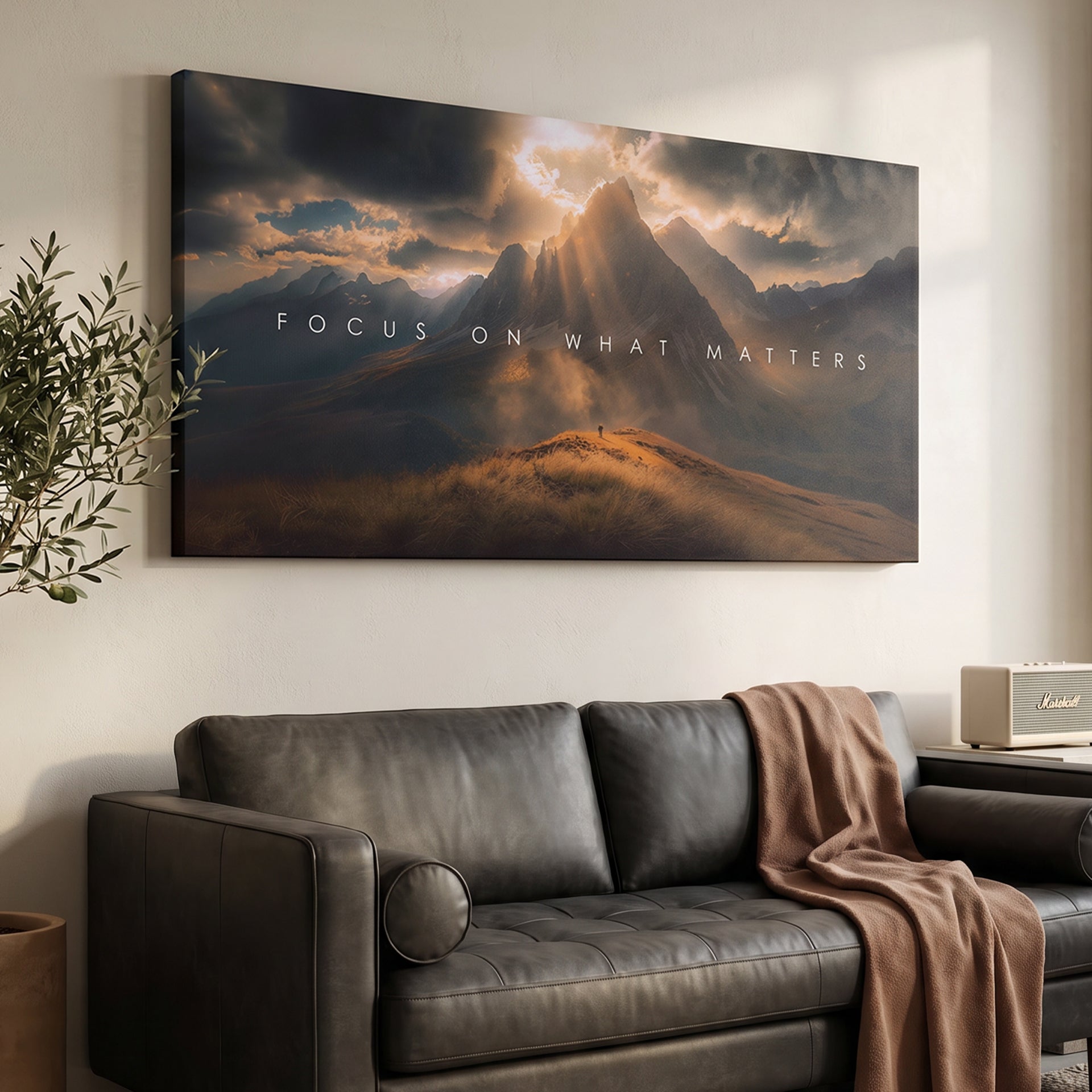 Inspirational Workspace Art - Focus On What Matters | Official