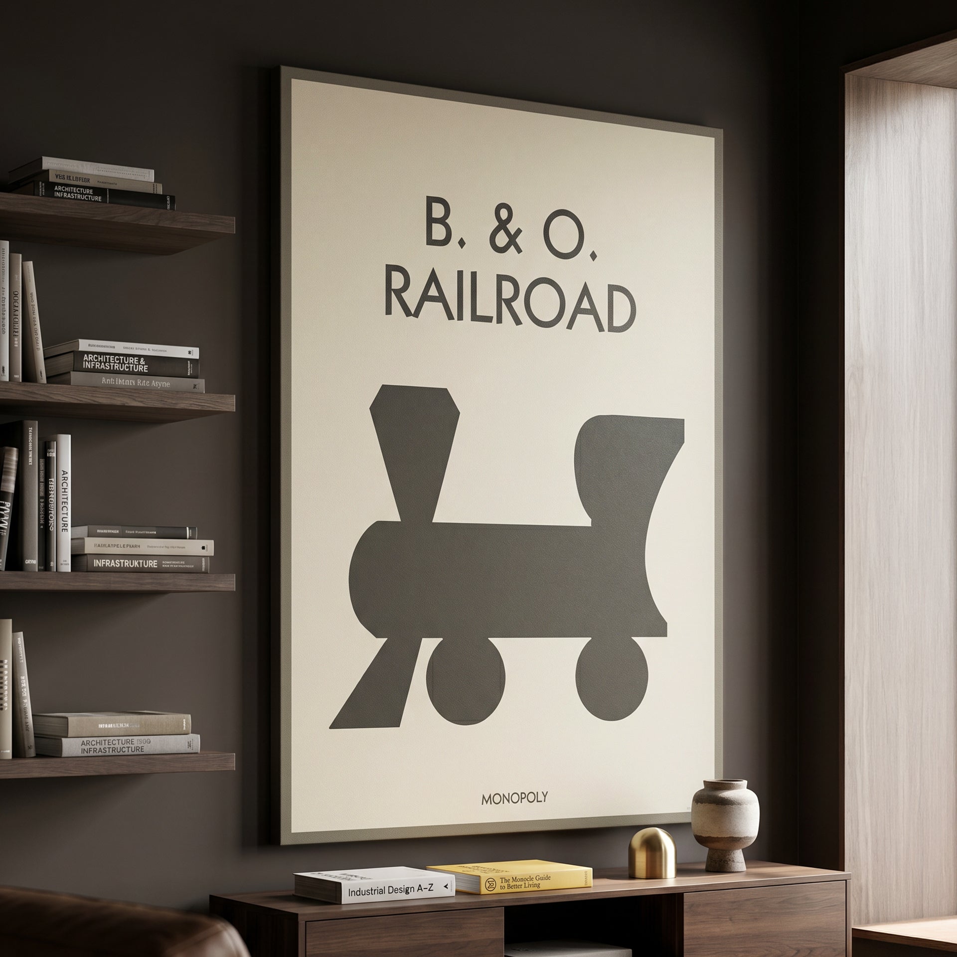 Monopoly - B&O Railroad - Pastel