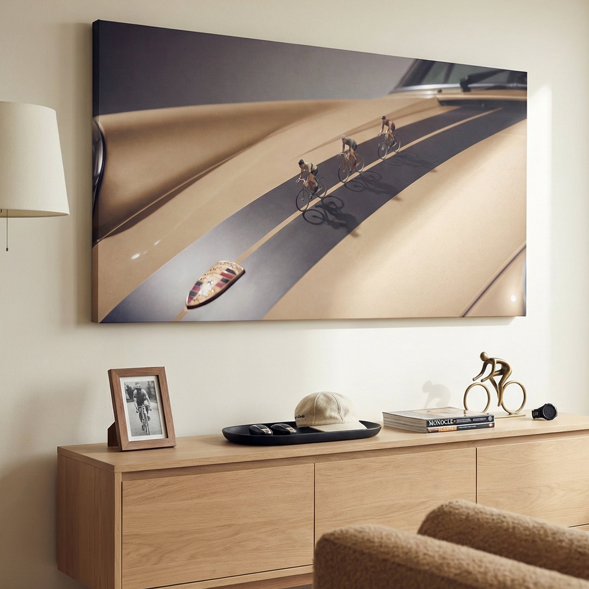 Downhill Porsche - Official IKONICK Canvas Art
