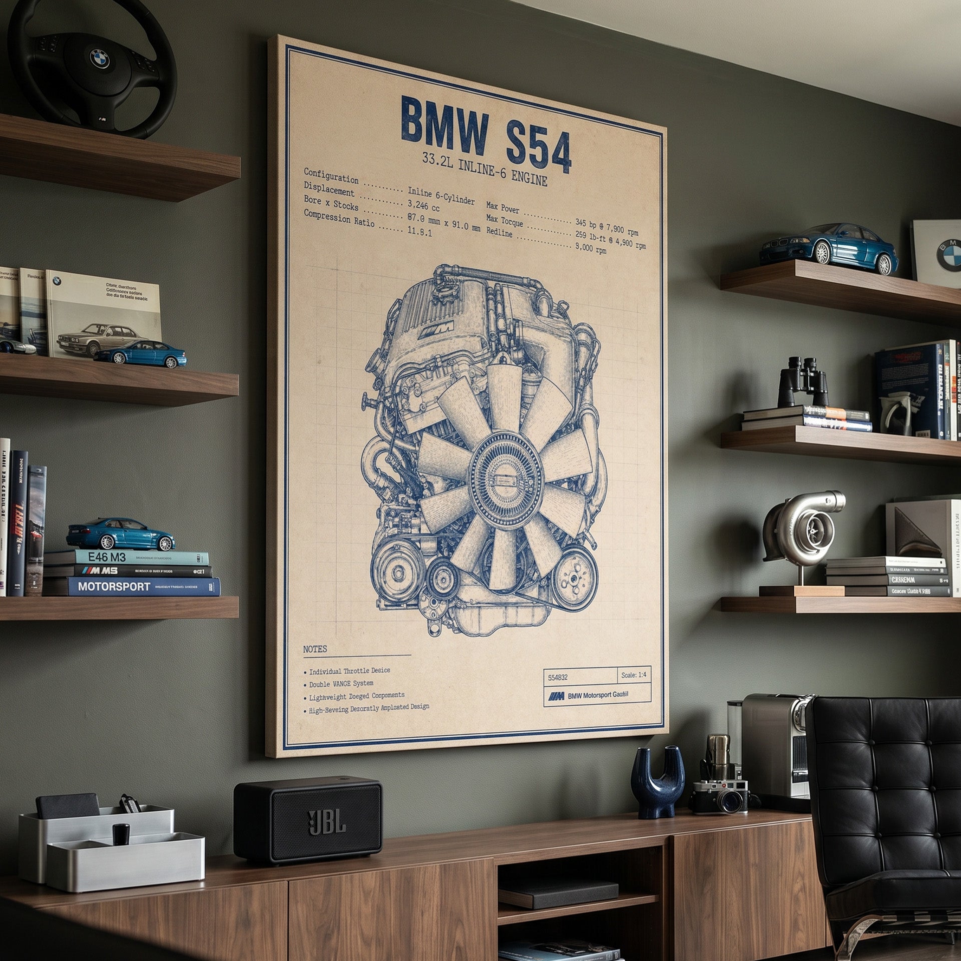 S54 Engine Blueprint