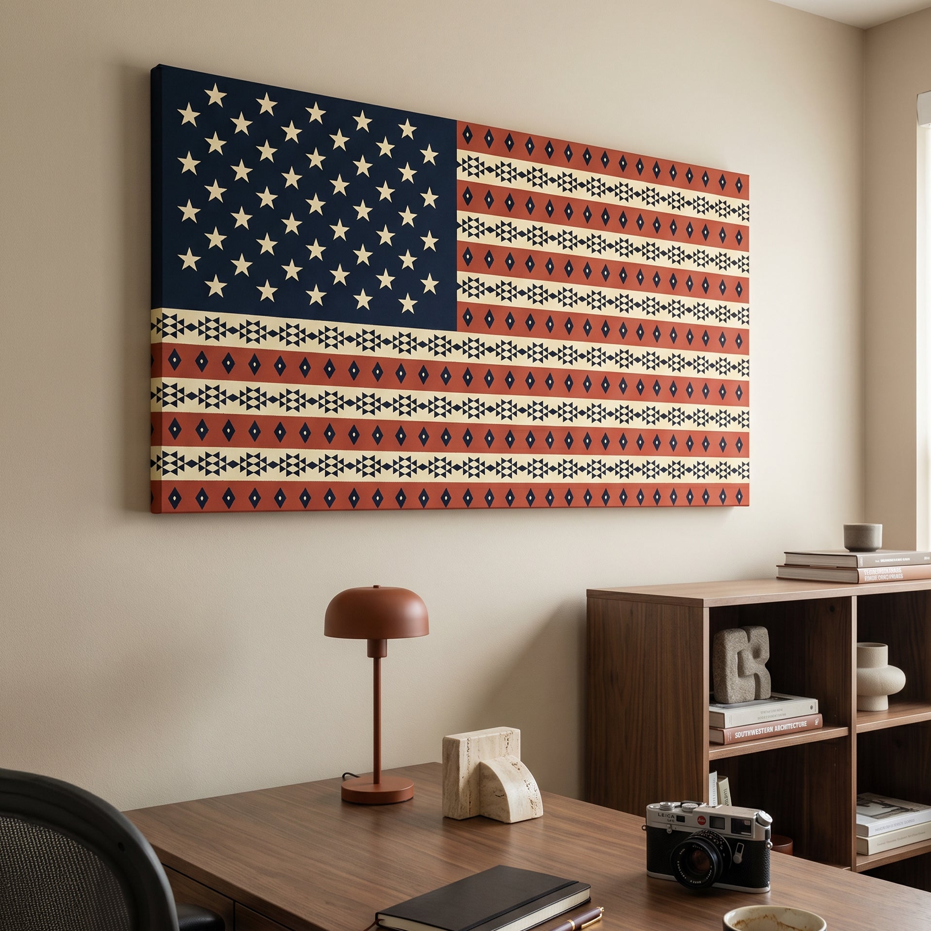 Aztec USA Flag - Official IKONICK Art - All-American Collection