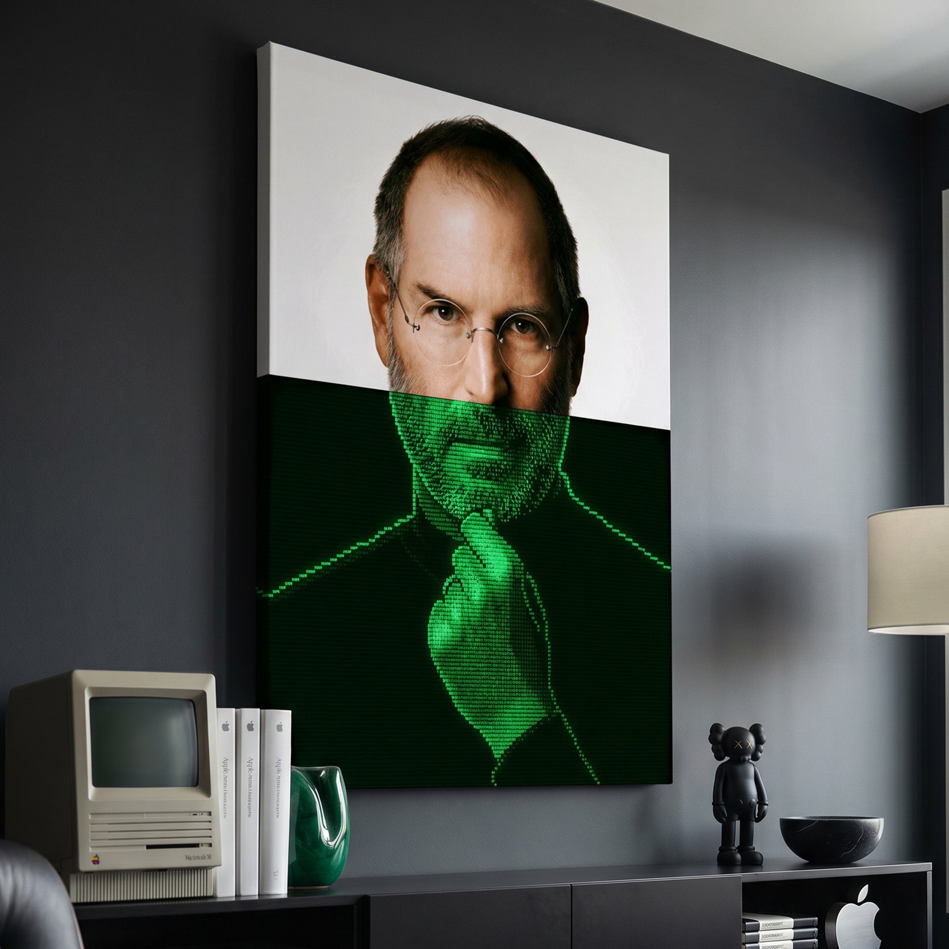 Steve Jobs Apple Screen Portrait