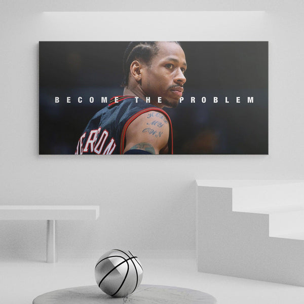 NBA Sports Poster Art Allen Iverson Canvas Print Basketball Art