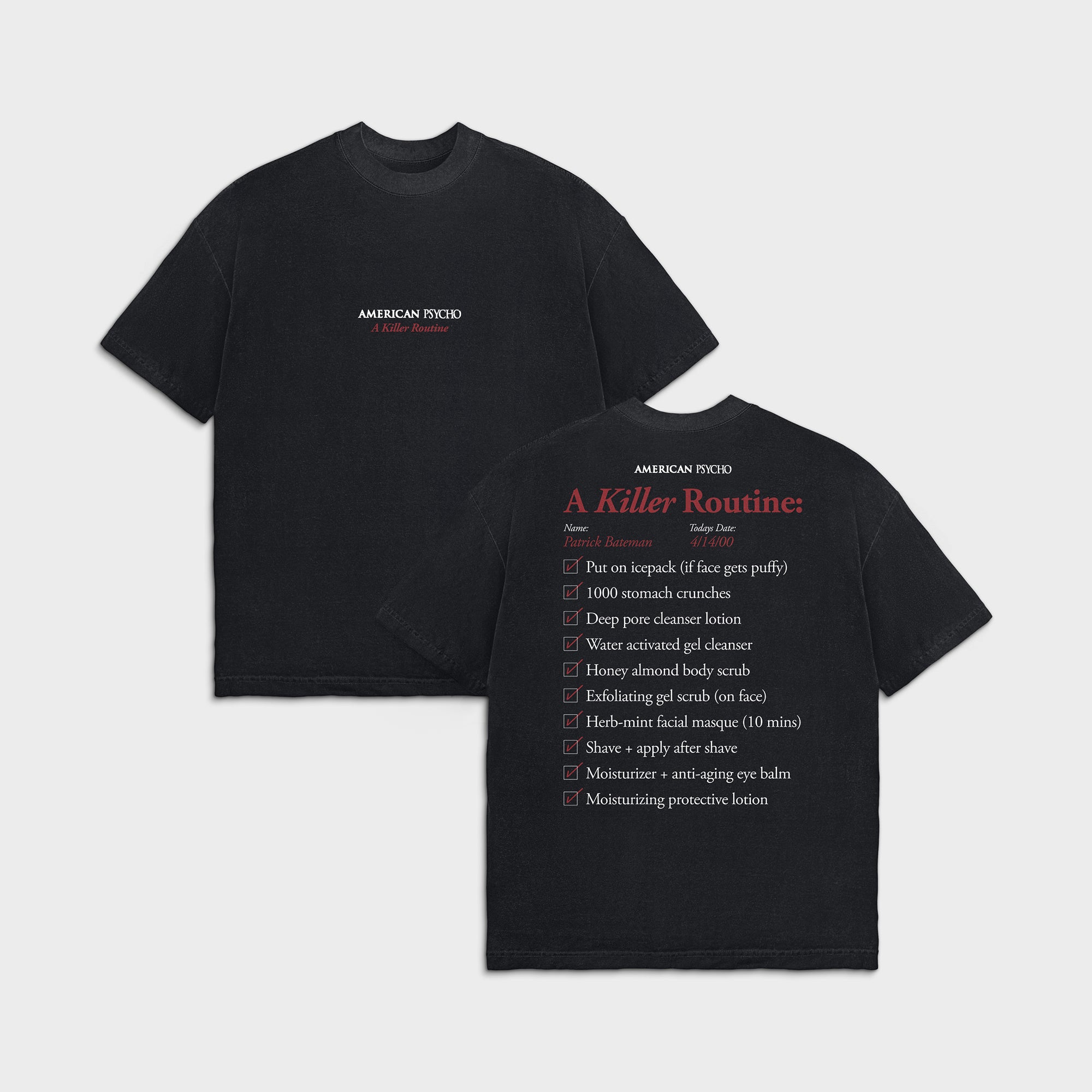 AMERICAN PSYCHO - A Killer Routine (Black) - IKONICK - American Psycho