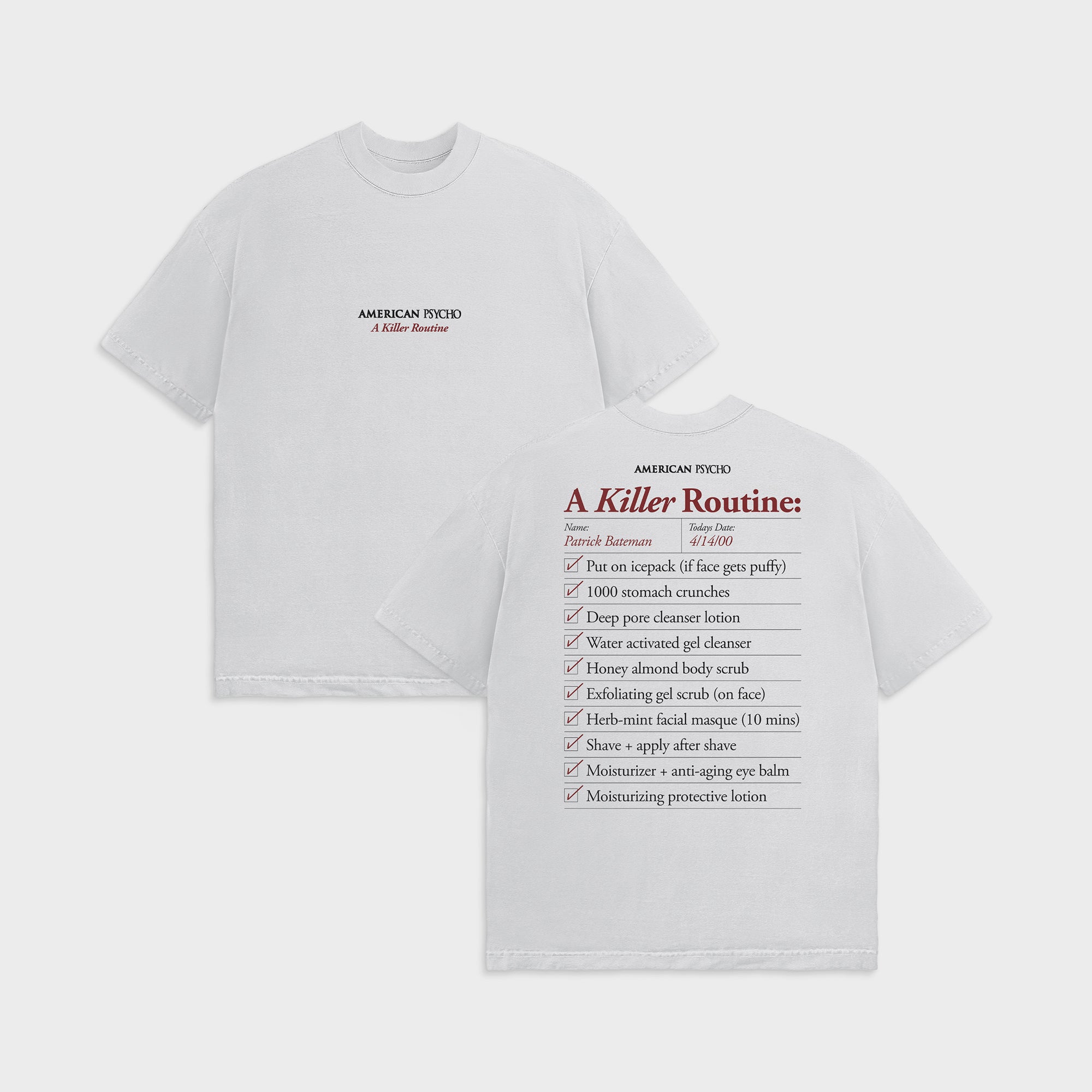 AMERICAN PSYCHO - A Killer Routine (White) - IKONICK - American Psycho