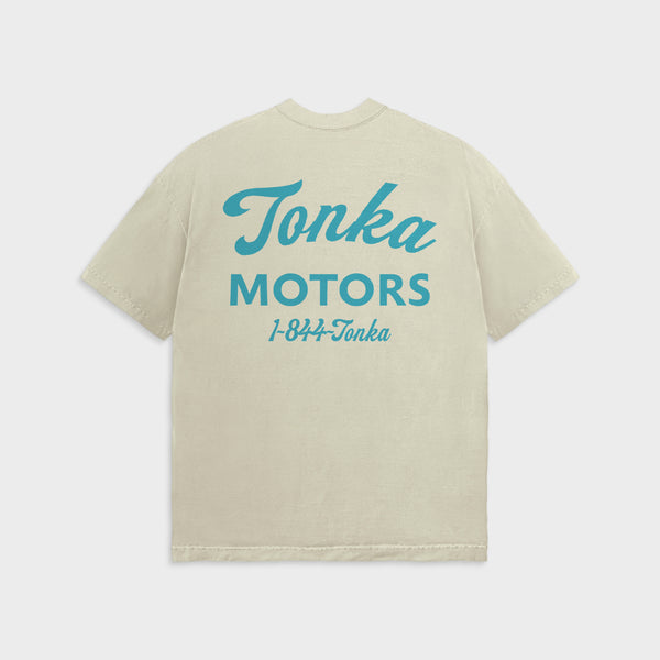 IKONICK Tonka T-Shirts - Tonka Motors (Cream) - Back Product Image