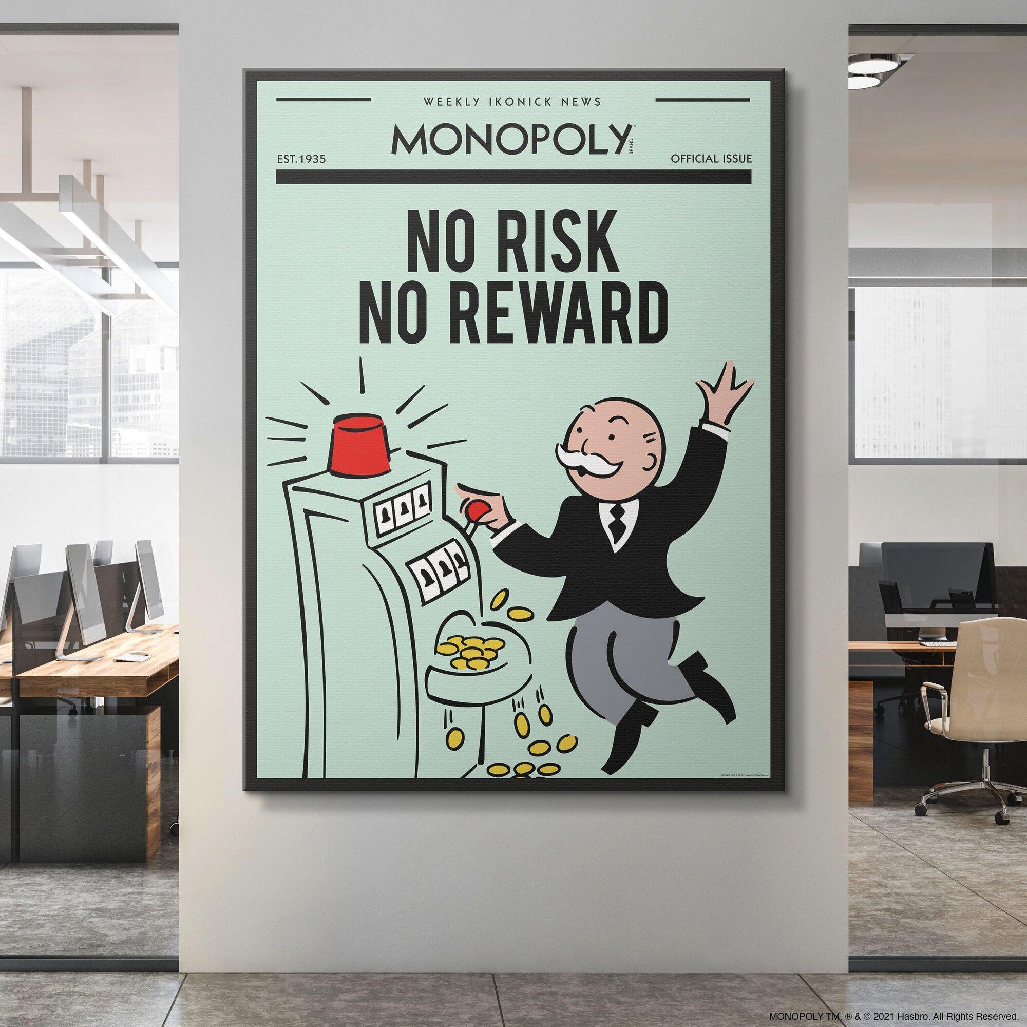 Monopoly - No Risk No Reward (Front Page) - Official IKONICK Art