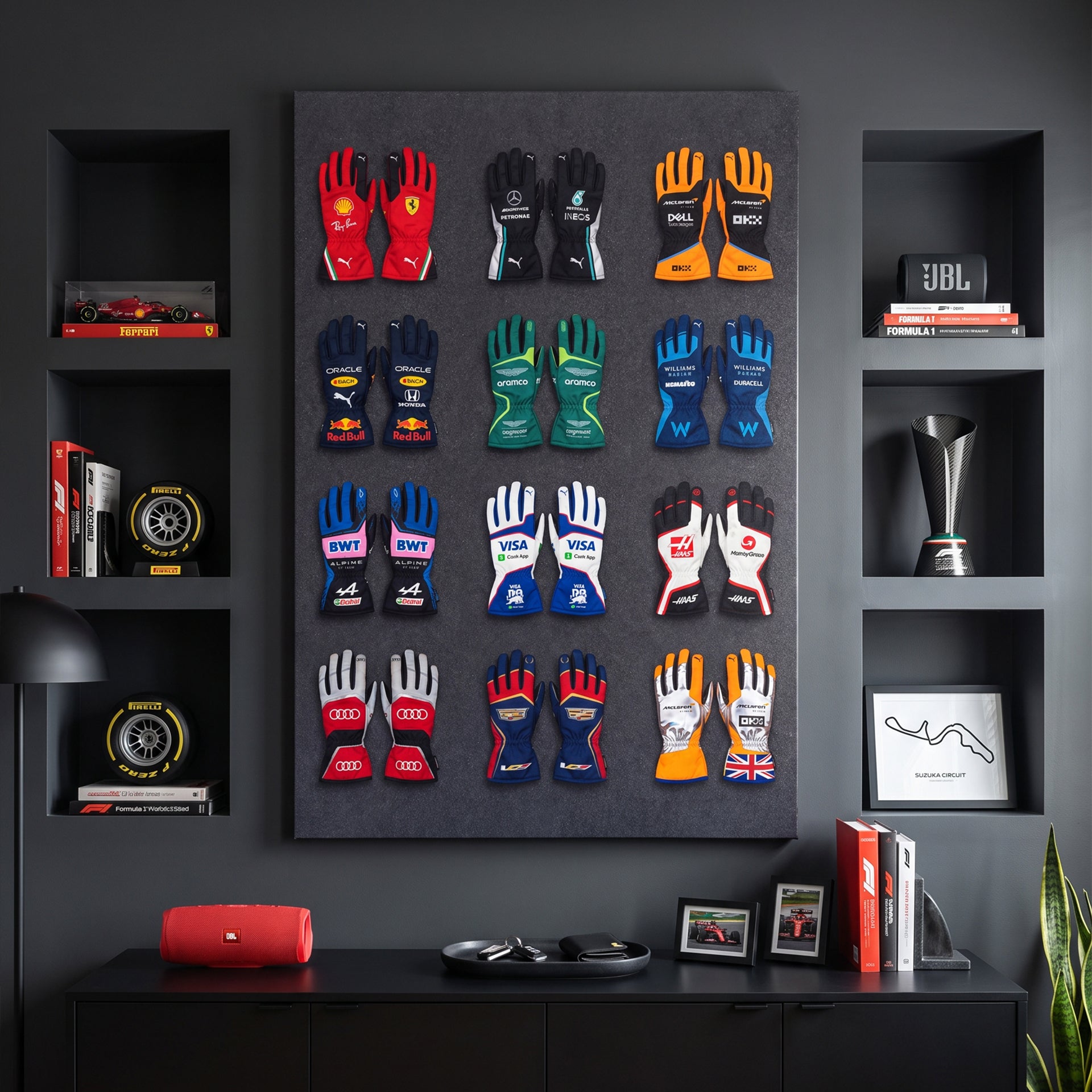 F1 Glove Wall