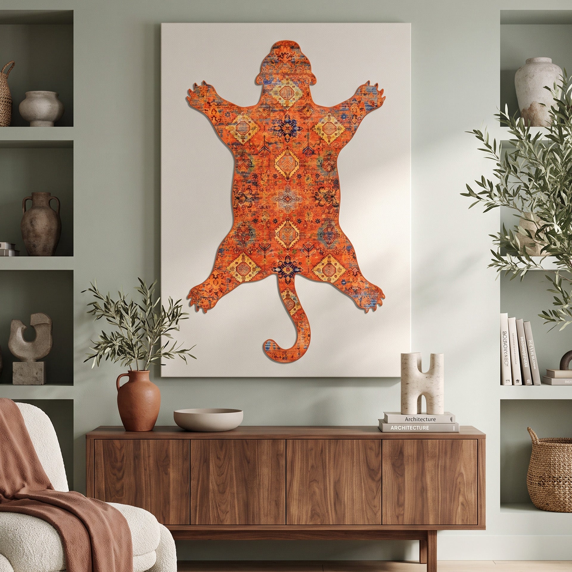 Tiger Rug Orange