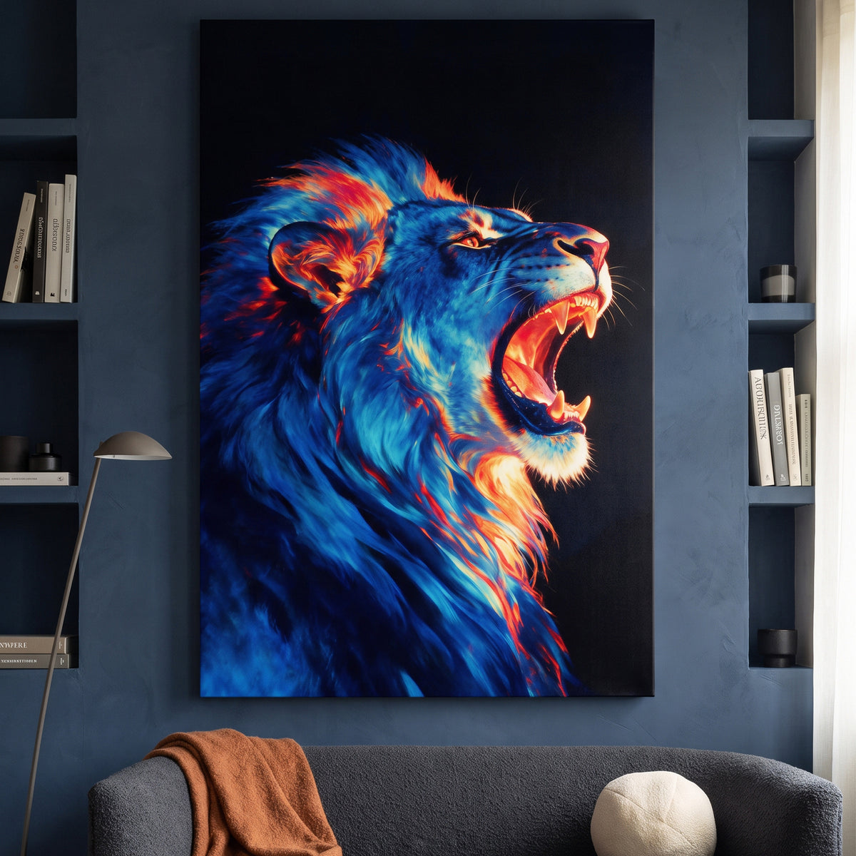 Lion Roar Blue Light