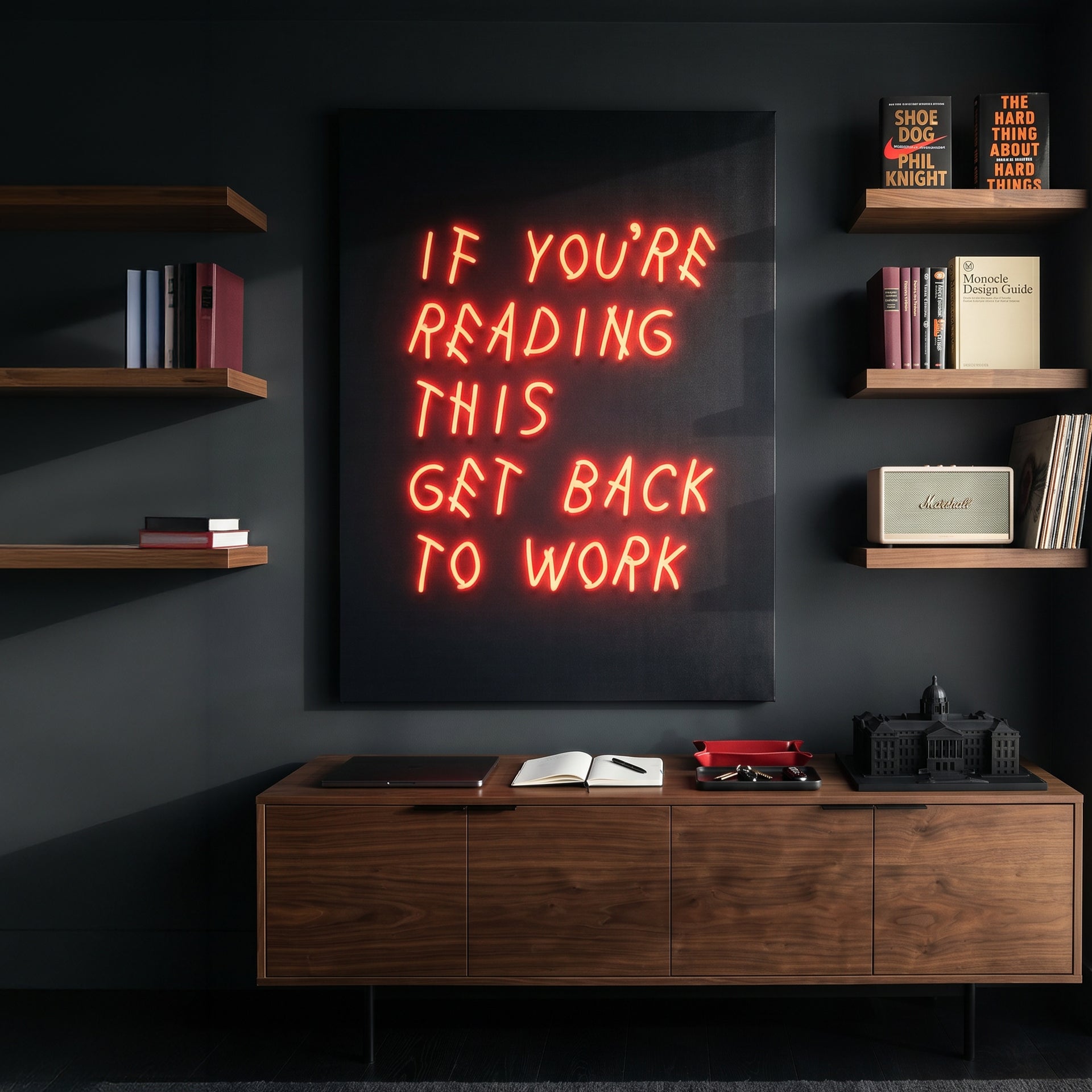 Get Back to Work - Neon Red