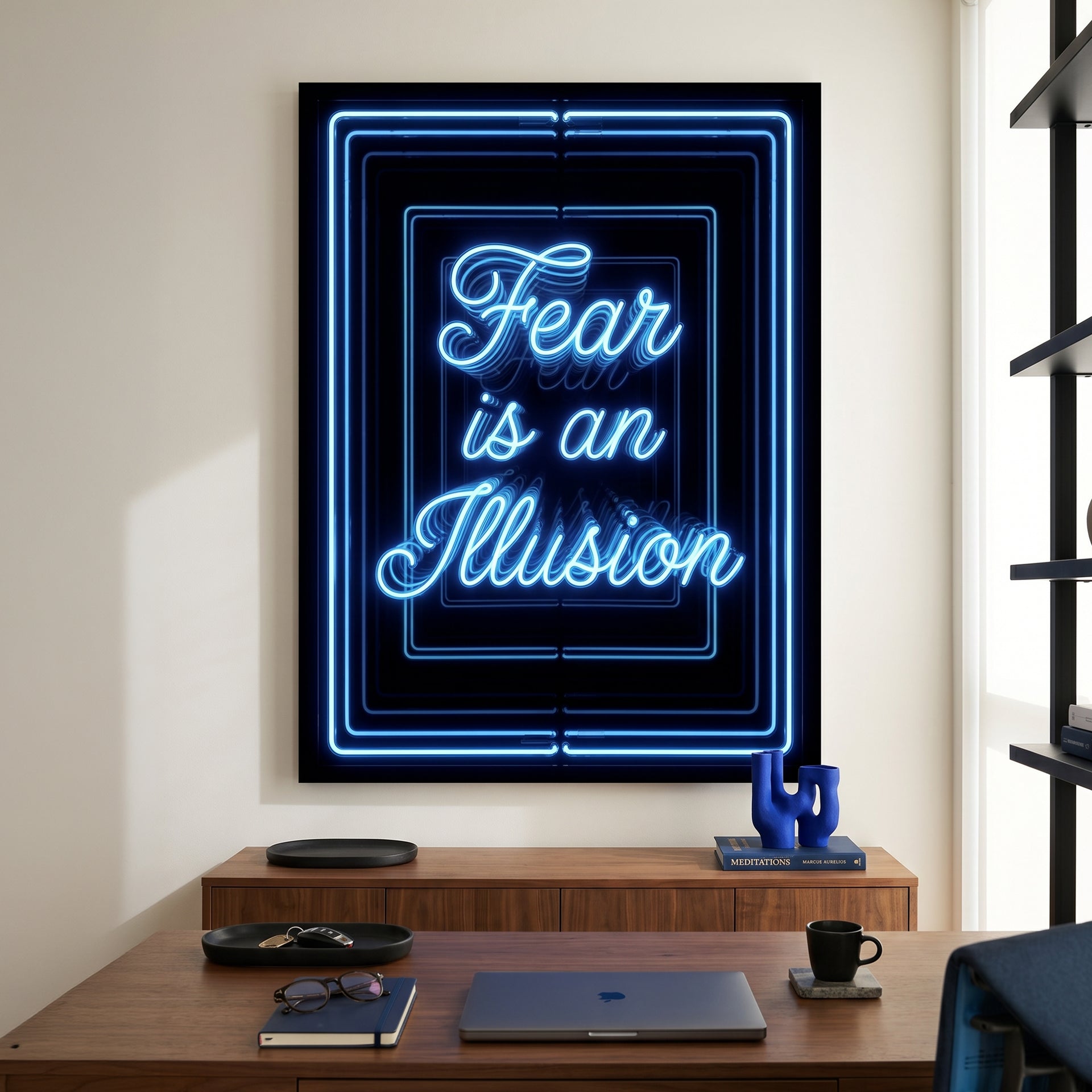 Fear Is An Illusion - Neon Blue