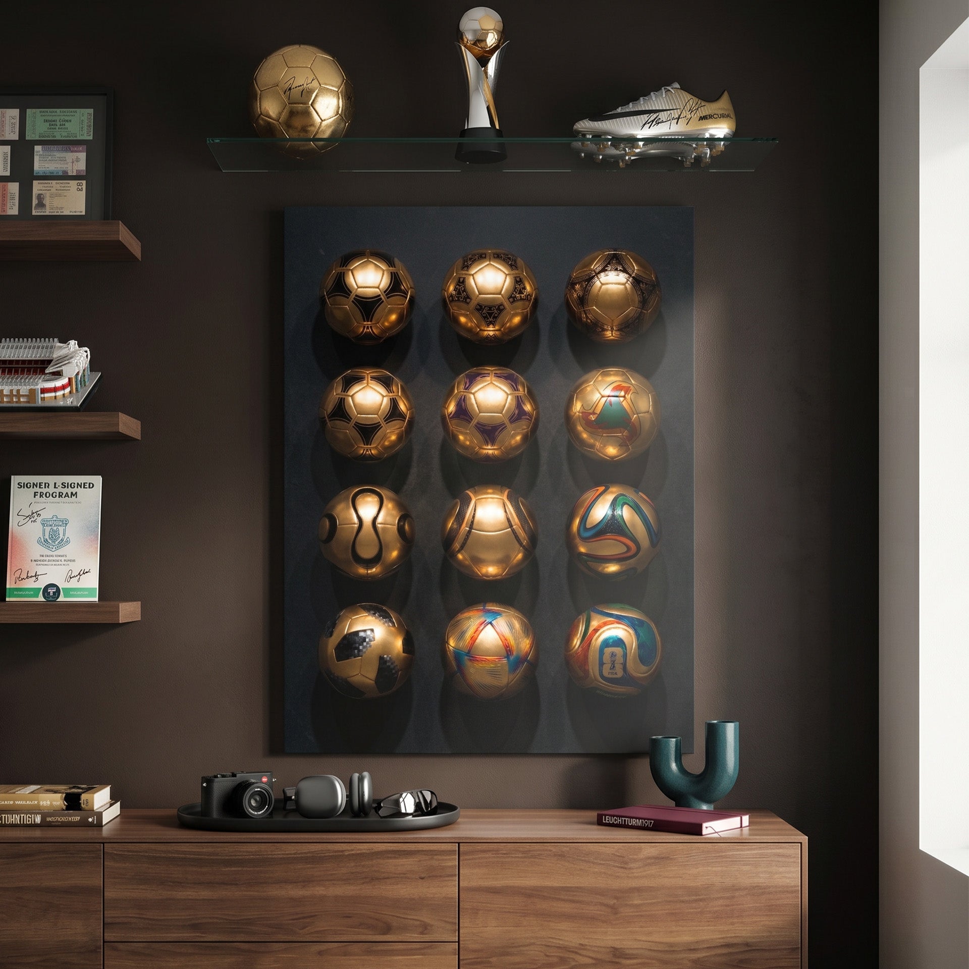 World Ball Wall Gold