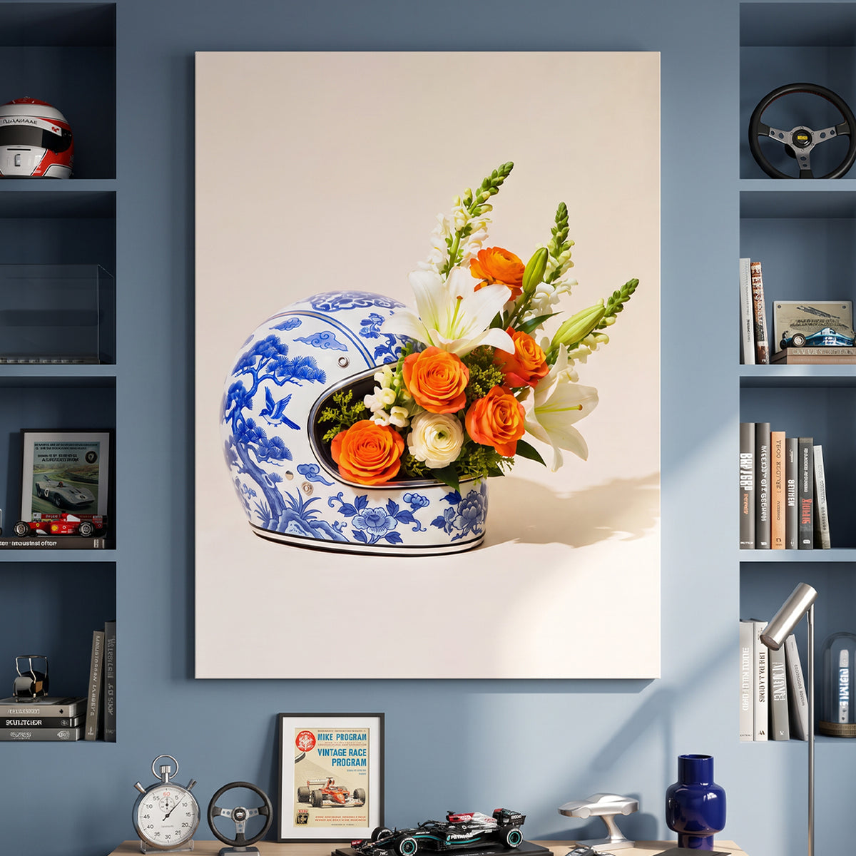 Racing Helmet Vase