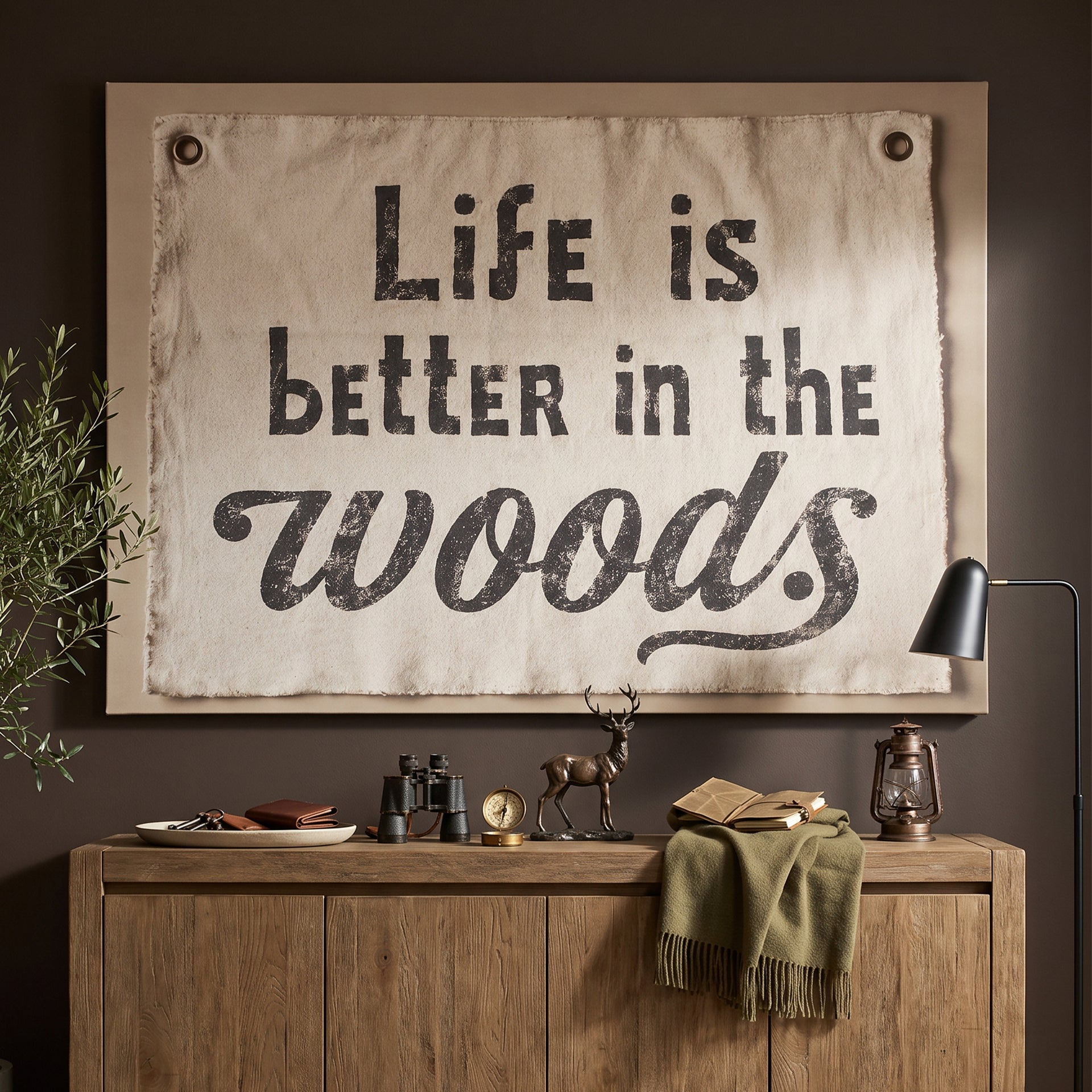 Life Is Better In The Woods - Flag