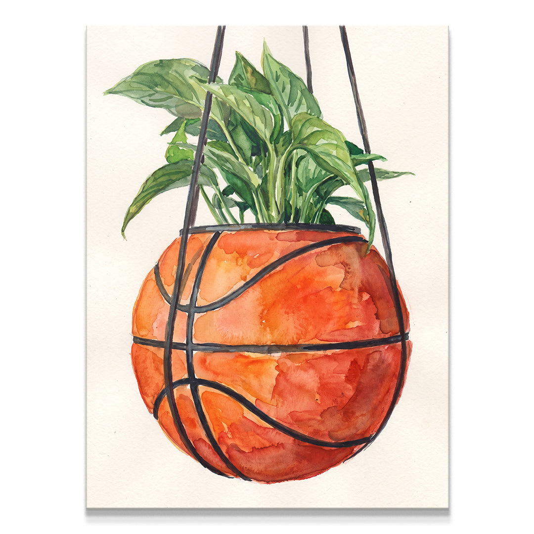 Basketball Plant Watercolor