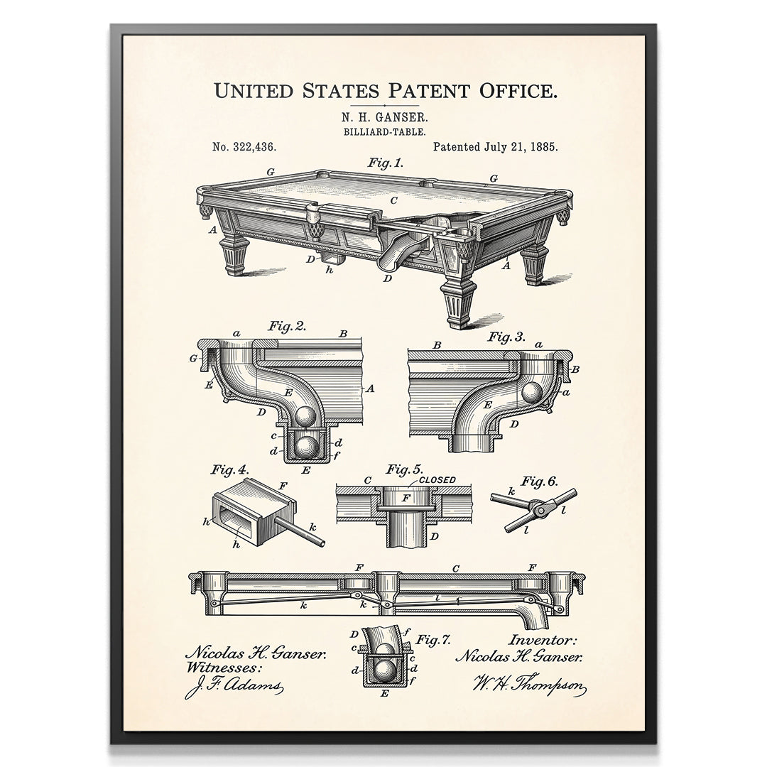 Billiard Table Patent