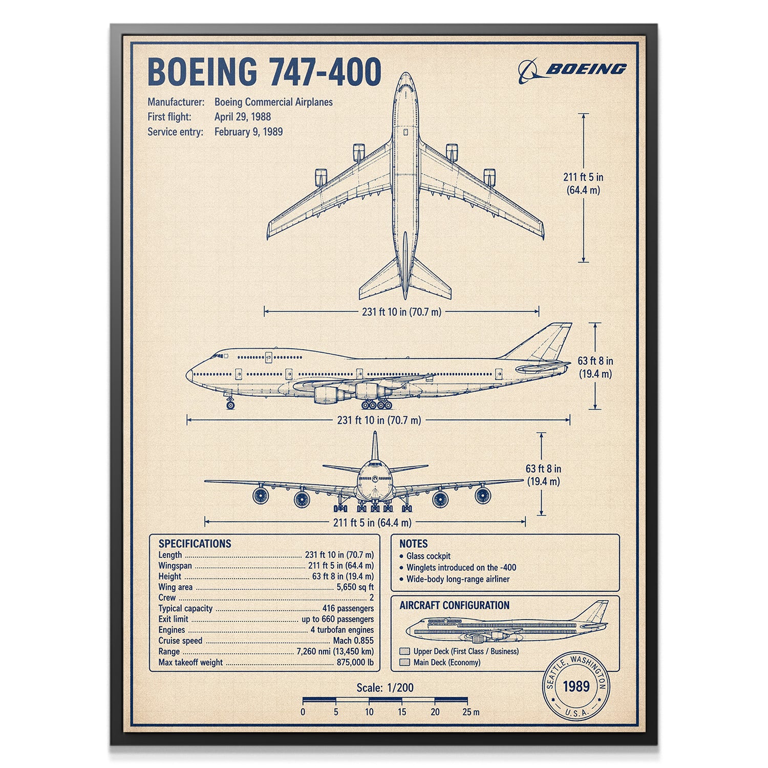Boeing 747 Blueprint