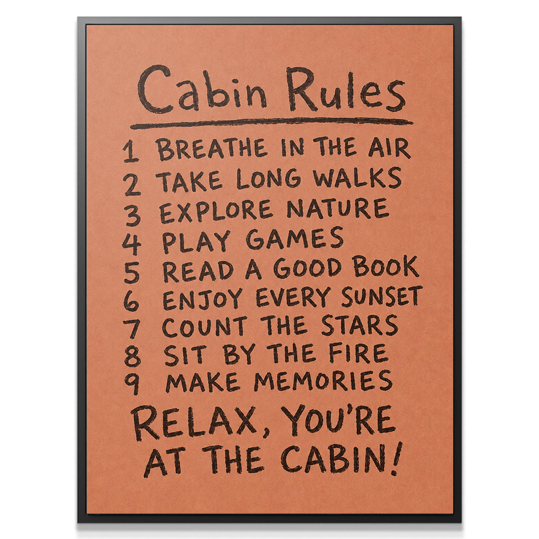 Cabin Rules - Orange