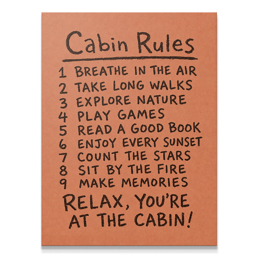 Cabin Rules - Orange