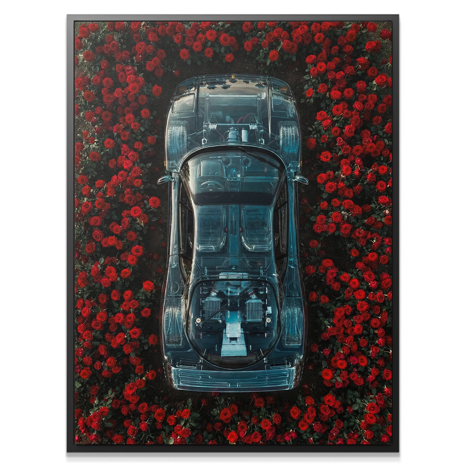 F40 Roses Glass - Official IKONICK Canvas Art