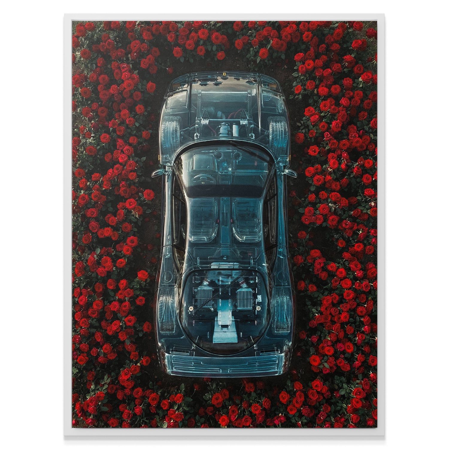 F40 Roses Glass - Official IKONICK Canvas Art