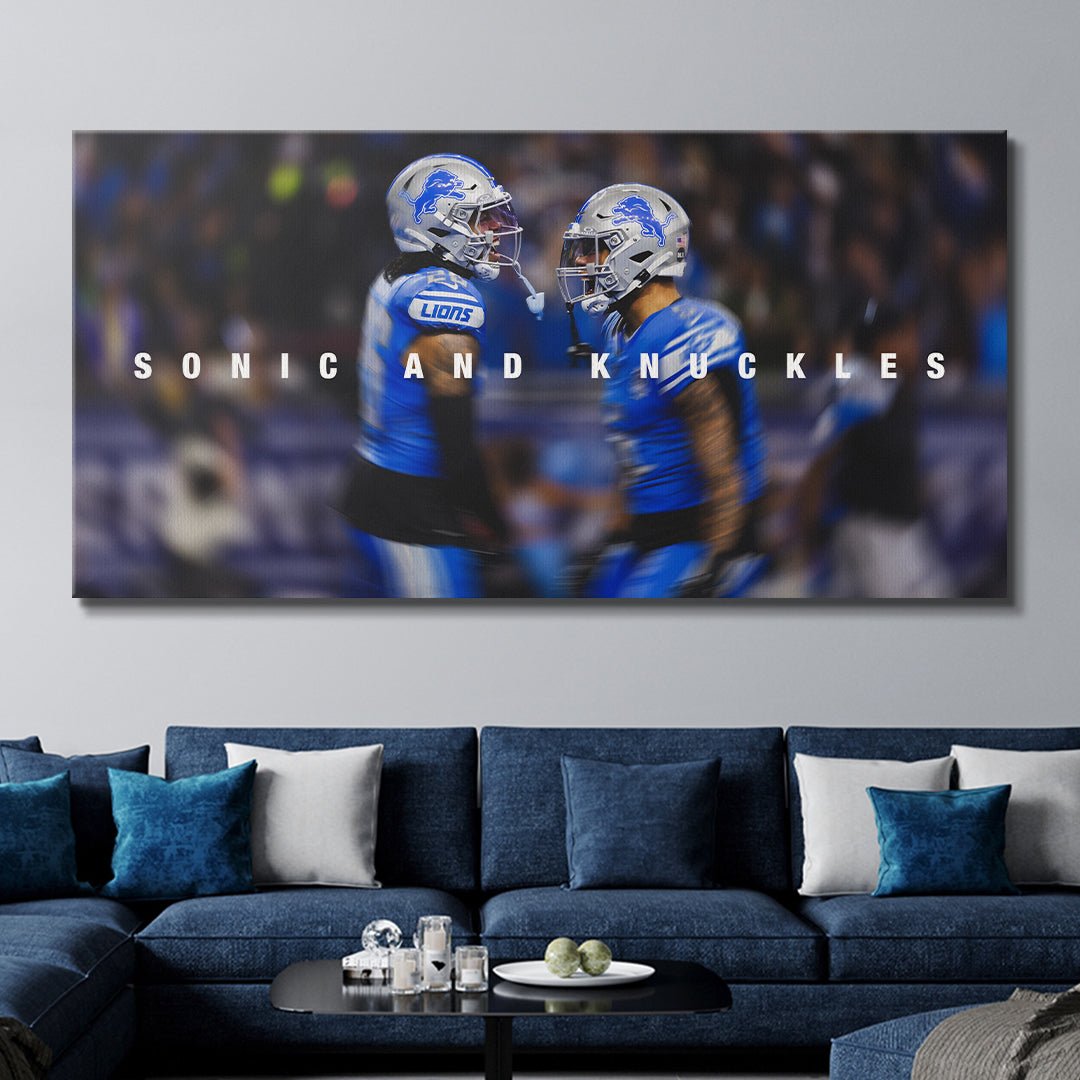 Jahmyr Gibbs & David Montgomery - Sonic & Knuckles - IKONICK - Jahmyr Gibbs