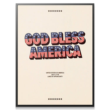 God Bless America - Type Poster