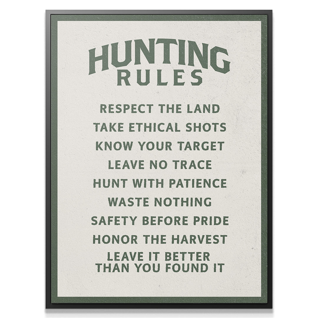 Hunting Rules Green