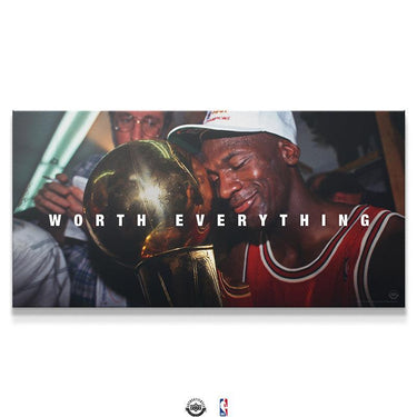 Michael Jordan Canvas Wall Art - Worth Everything - IKONICK