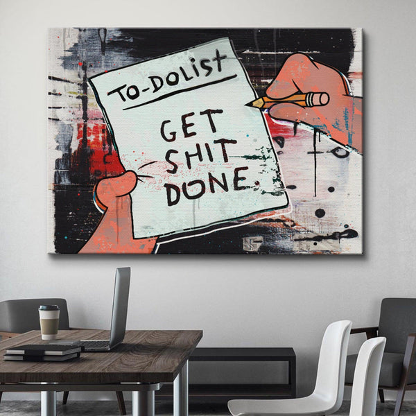 Get It Done, Get Shit Done SVG Quote Graphic by bentenstudio