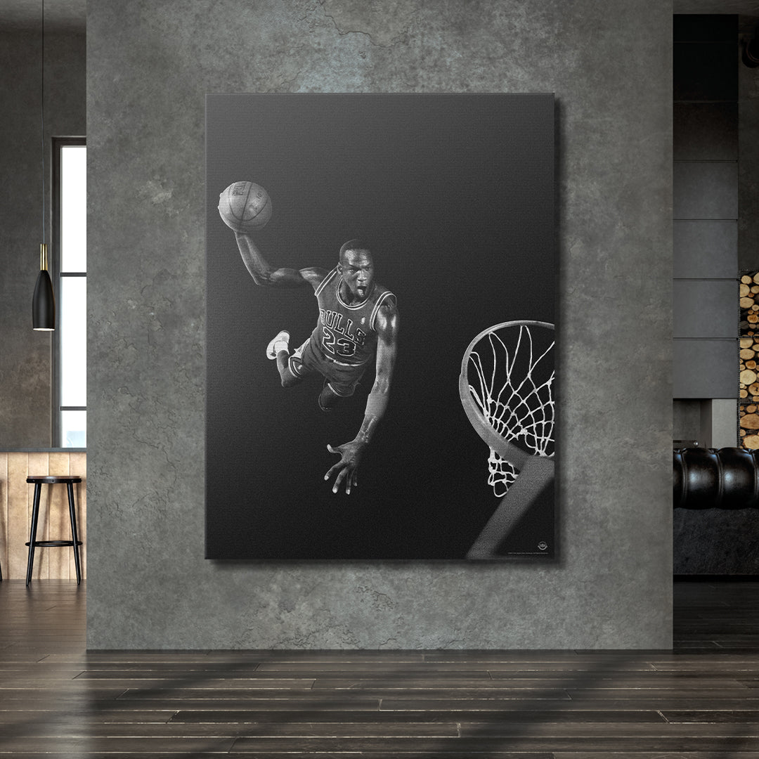 Michael Jordan Dunk - The Void - IKONICK Officially Licensed Canvas Art