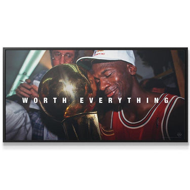 Michael Jordan Canvas Wall Art - Worth Everything - IKONICK