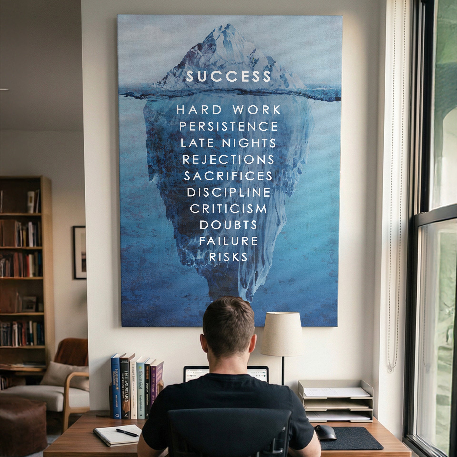 success  成功 （油彩画） Inspirational Art & Prints - Success Iceberg | Designed by IKONICK