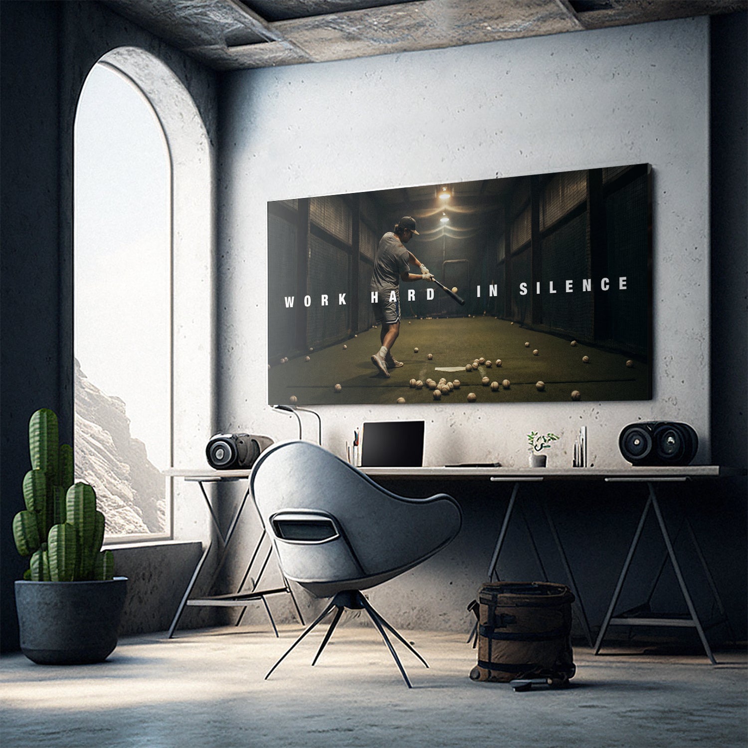 Work Hard In Silence (Batting Cage)