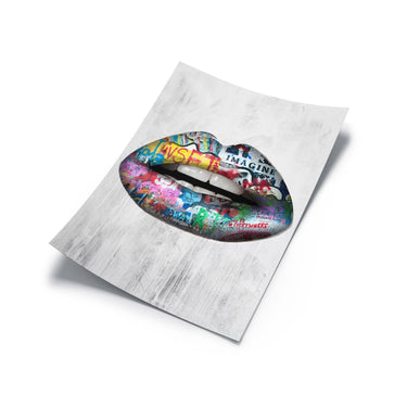 Graffiti Lips Print