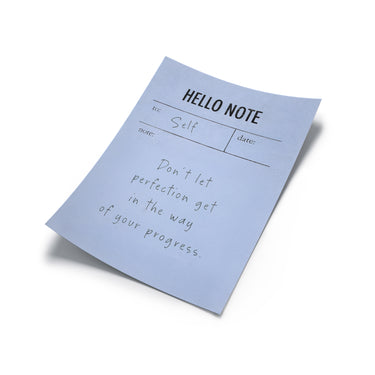 Hello Note (Blue) Print