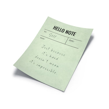 Hello Note (Green) Print