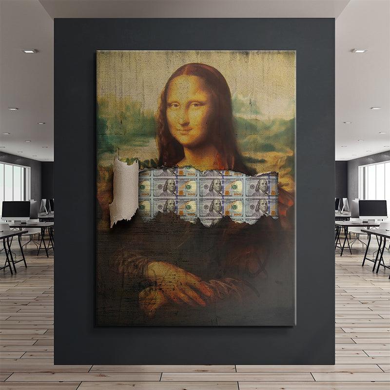 Money Lisa - Unique Canvas Art for Entrepreneurs & Hustlers | IKONICK
