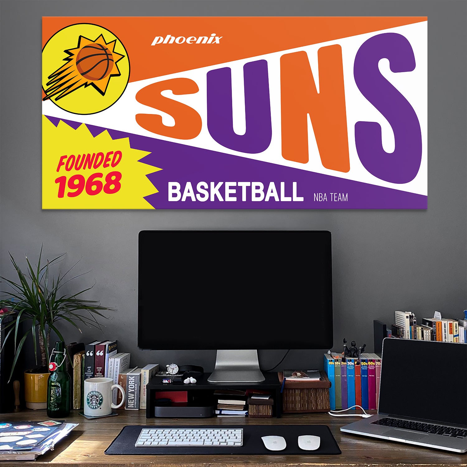 Bazooka Suns Officially Licensed NBA Canvas Art Bazooka suns officially licensed nba canvas art