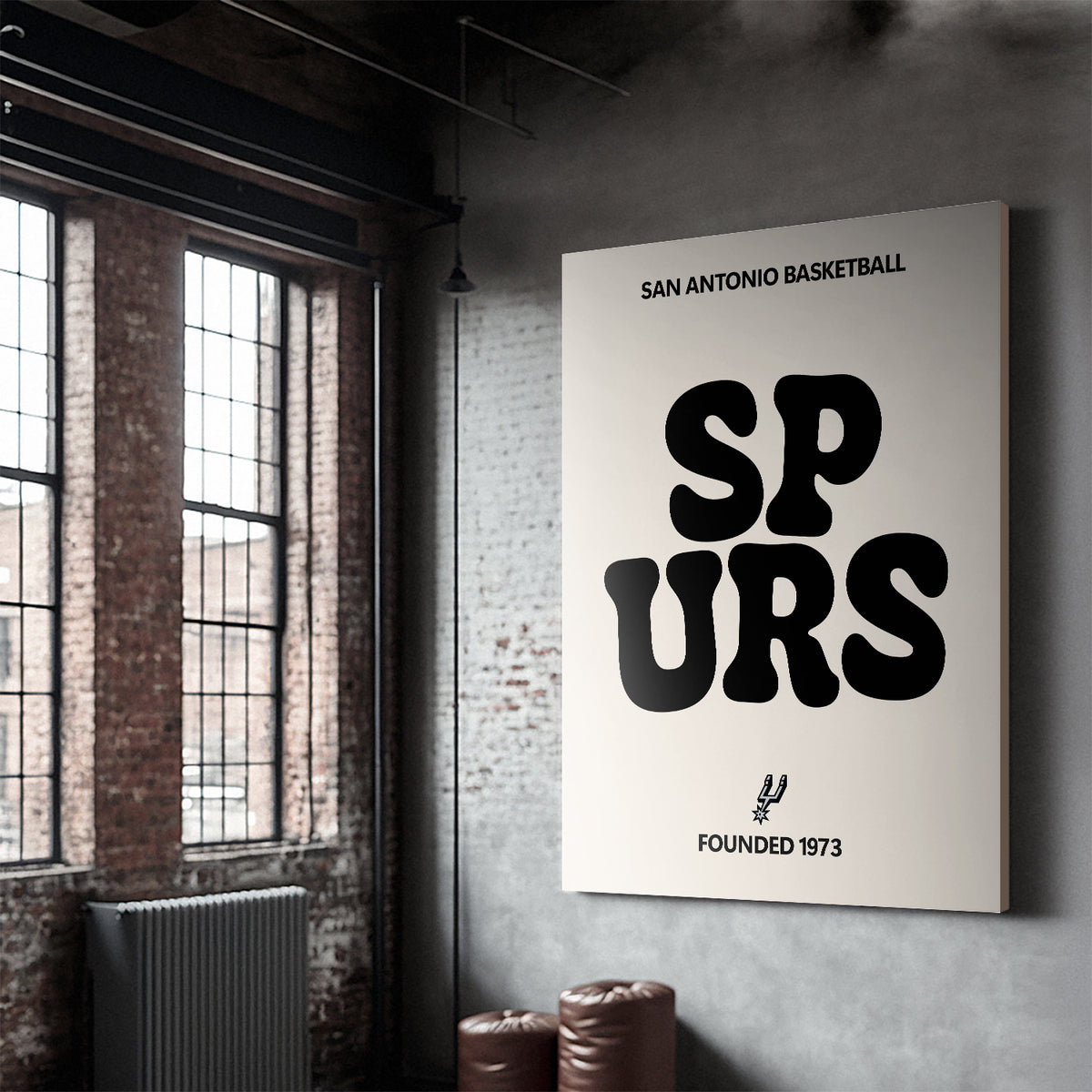 Broken Text - Spurs - Officially Licensed NBA Canvas Art