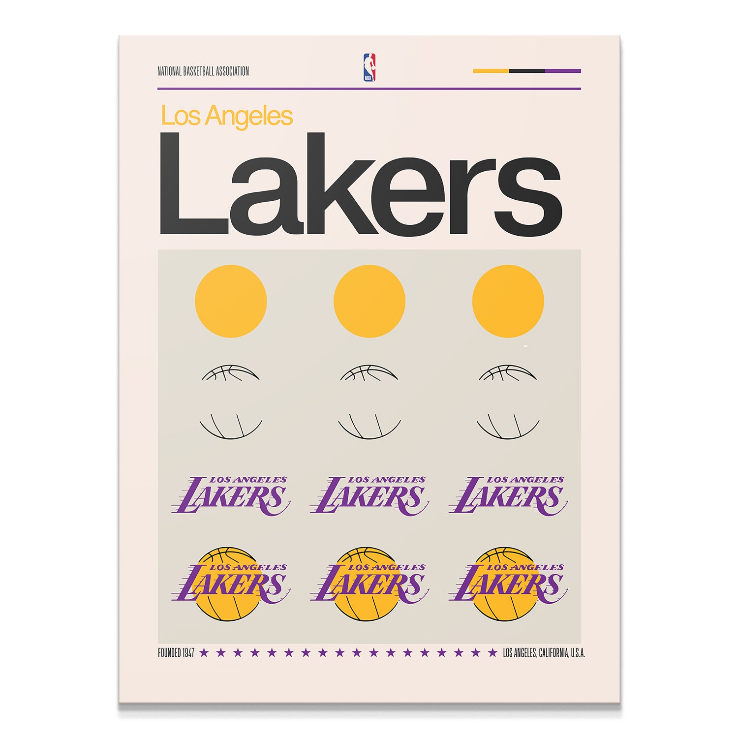 Deconstructed Logo - Lakers - IKONICK - NBA Teams