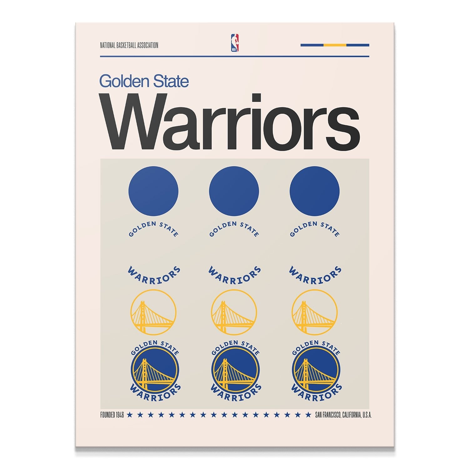 Deconstructed Logo - Warriors - IKONICK - NBA Teams