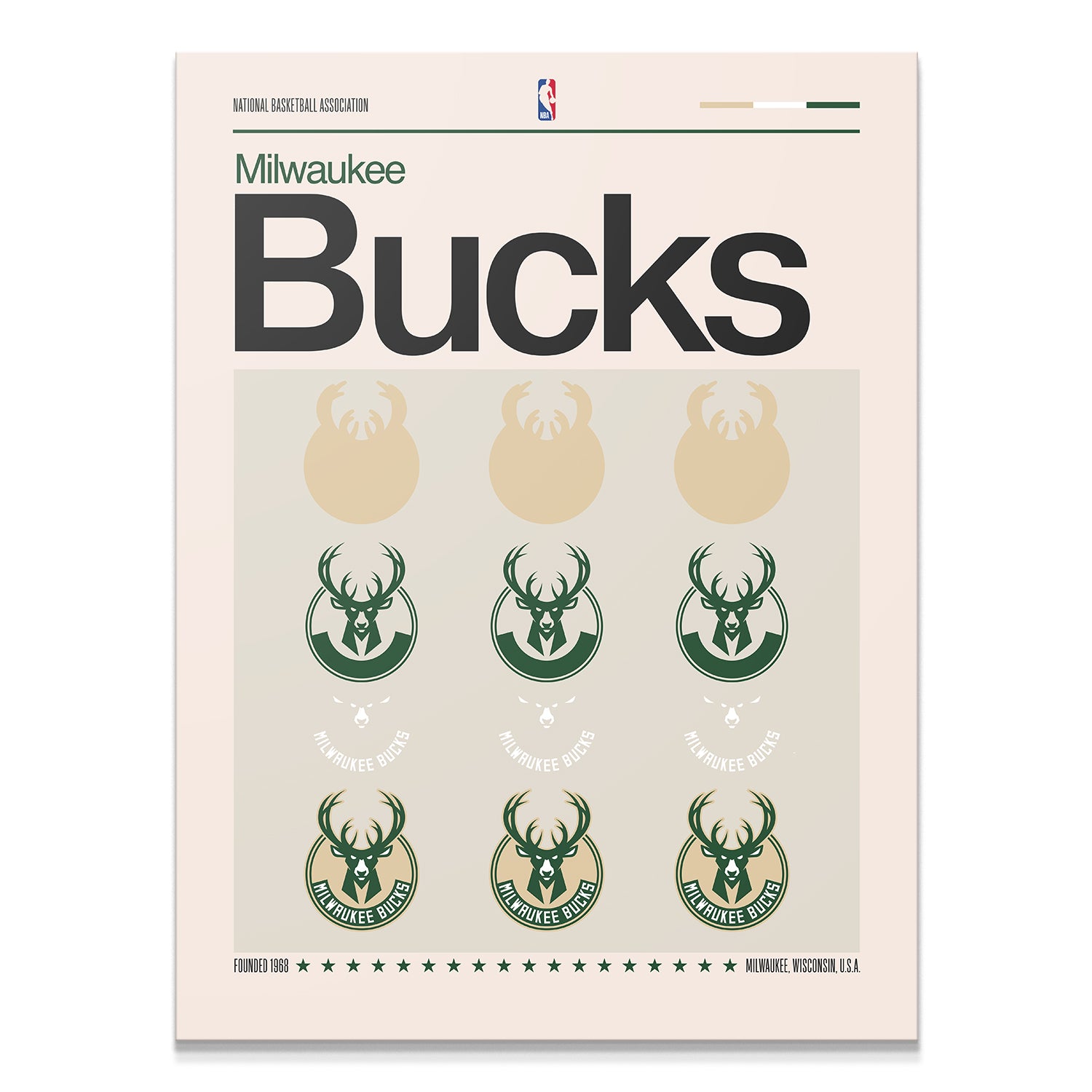 Deconstructed Logo - Bucks - IKONICK - NBA Teams